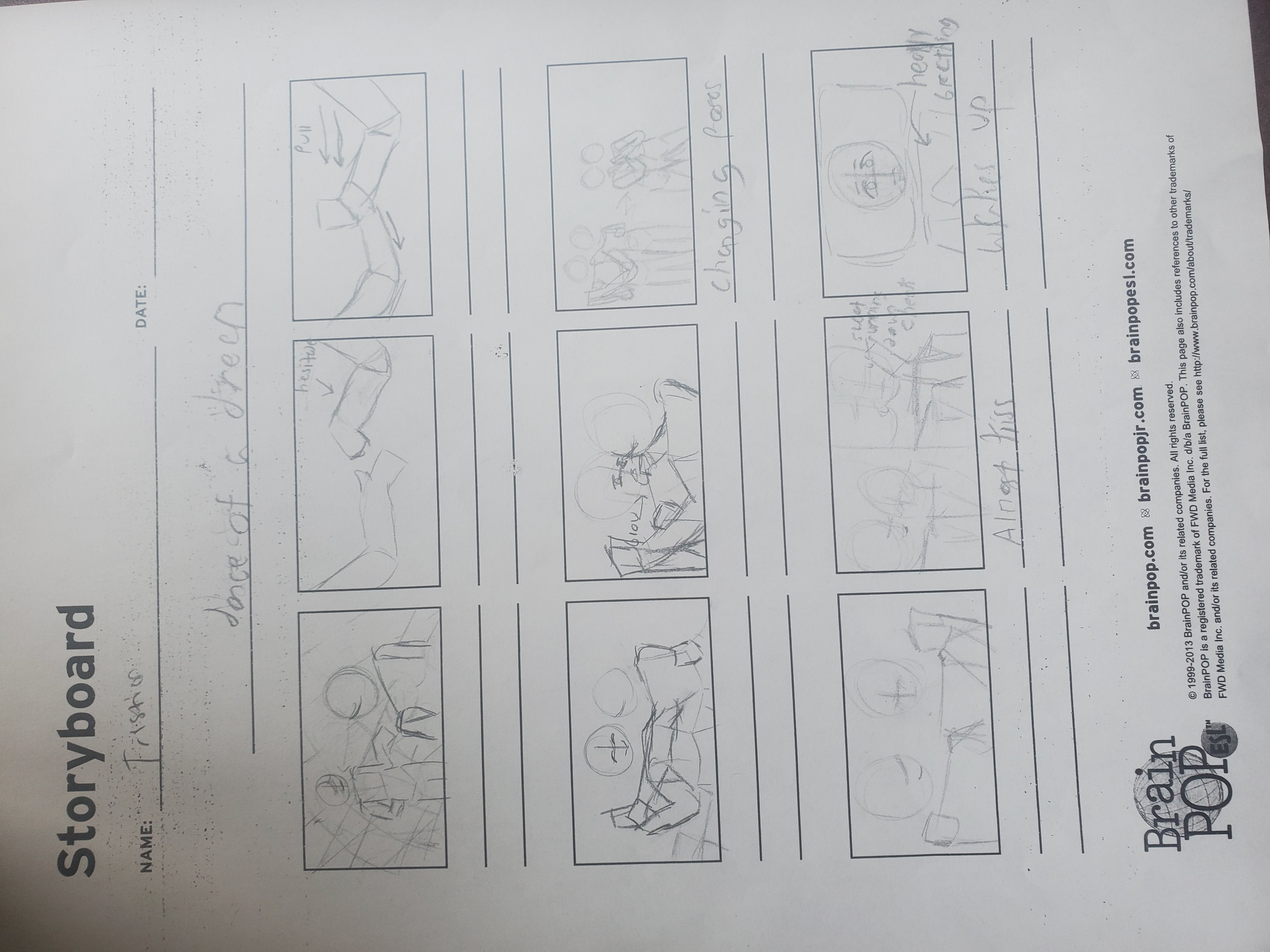 Dancing Story board