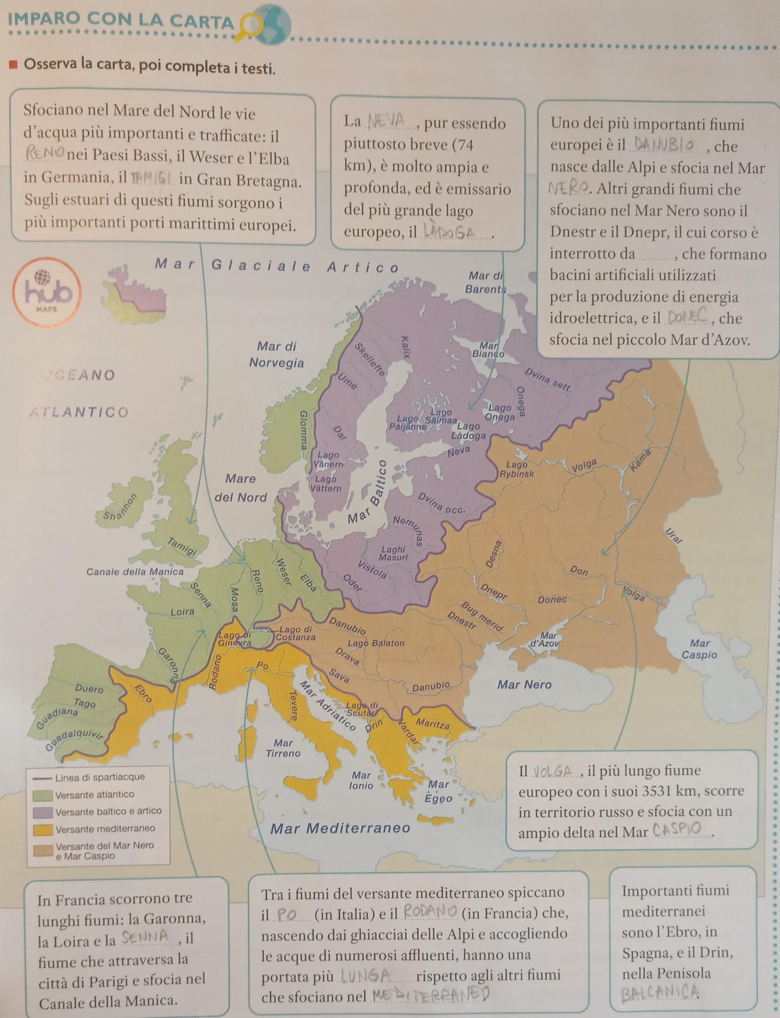 8. Fiumi e laghi in Europa