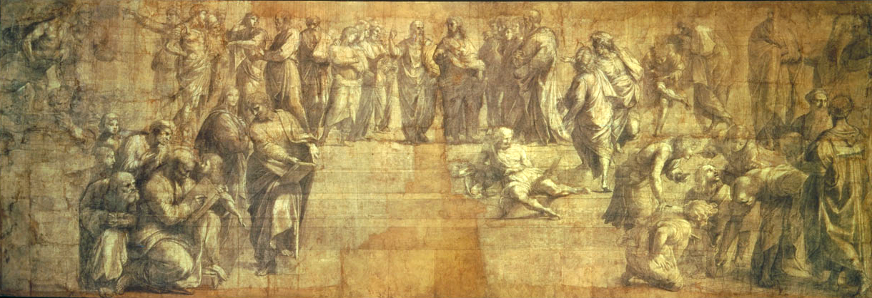 Riguardo il tema rappresentato, non sappiamo se sia stato scelto volontariamente da Raffaello oppure sia stato frutto delle d