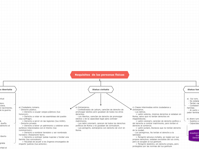 Requisitos  de las personas físicas - Mapa Mental