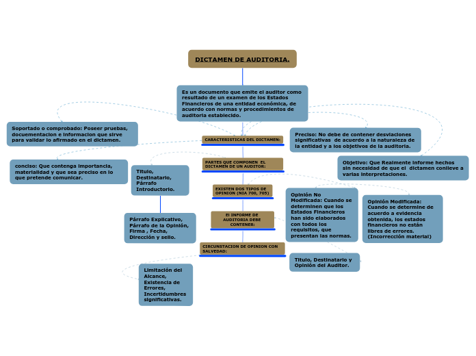 DICTAMEN DE AUDITORIA. - Mapa Mental