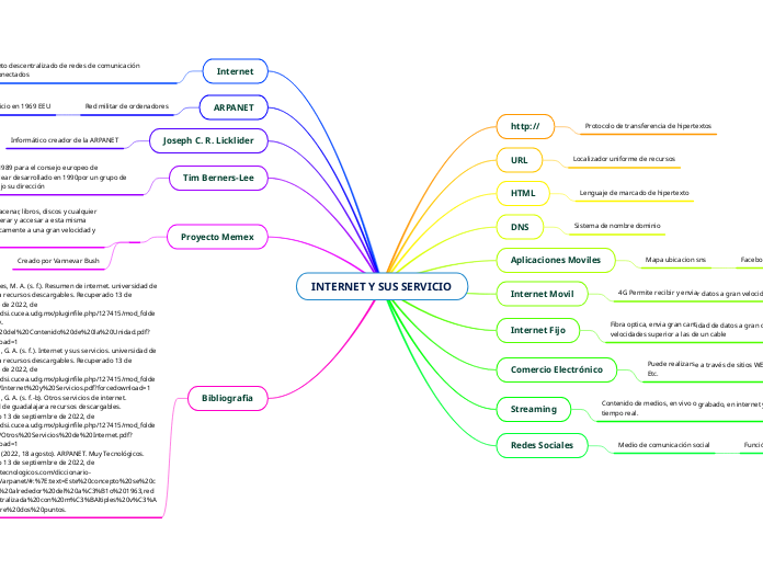 INTERNET Y SUS SERVICIO - Mapa Mental