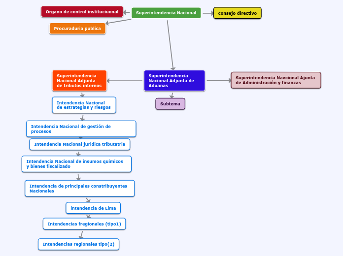 Superintendencia Nacional - Mapa Mental