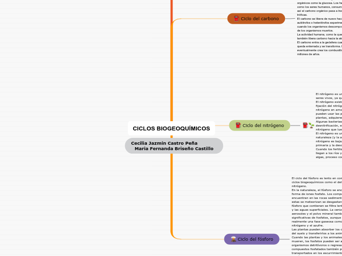 CICLOS BIOGEOQUÍMICOS - Mapa Mental
