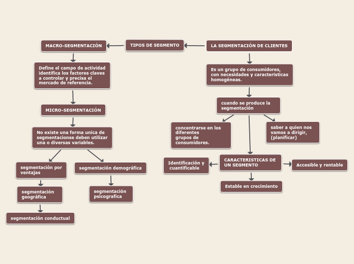 LA SEGMENTACIÓN DE CLIENTES - Mapa Mental
