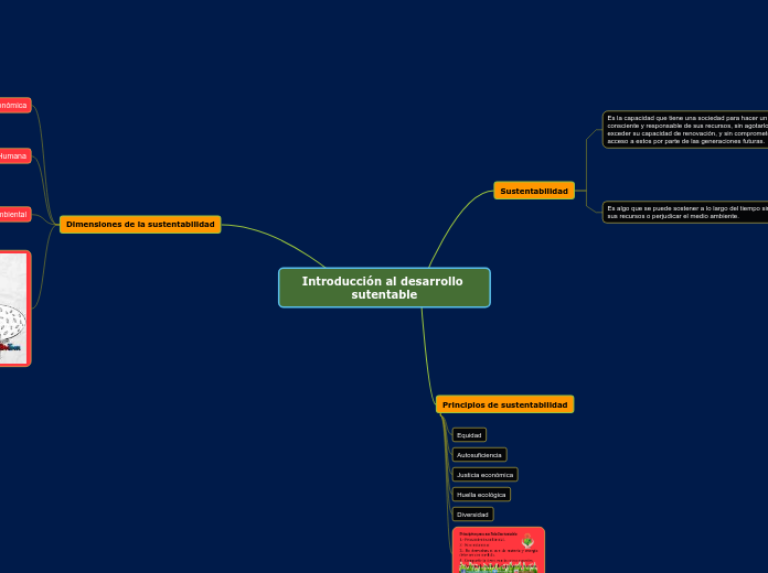 Introducción al desarrollo sutentable - Mapa Mental