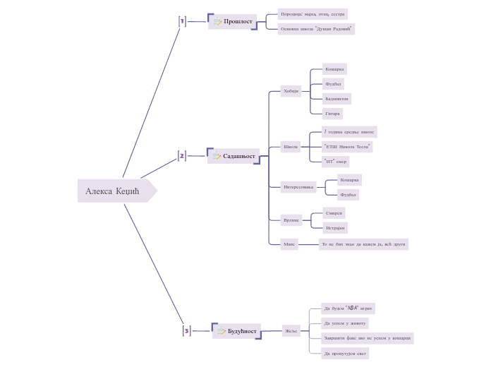 Алекса Кеџић - Mind Map