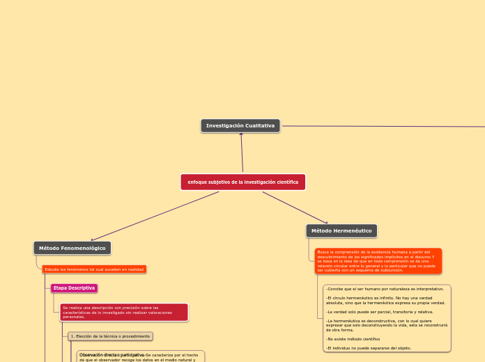 enfoque subjetivo de la investigación c...- Mapa Mental