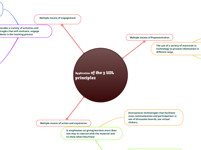 Application of the 3 UDL principles 