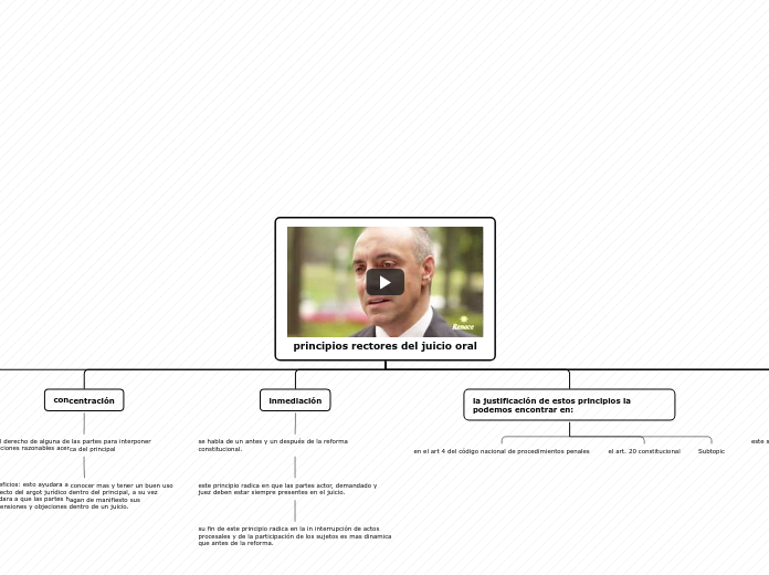 principios rectores del juicio oral - Mapa Mental
