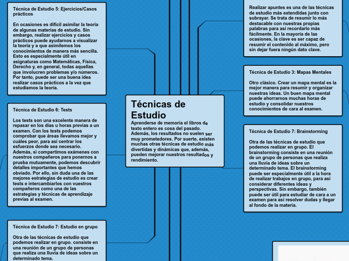 Técnicas de Estudio                    ...- Mapa Mental