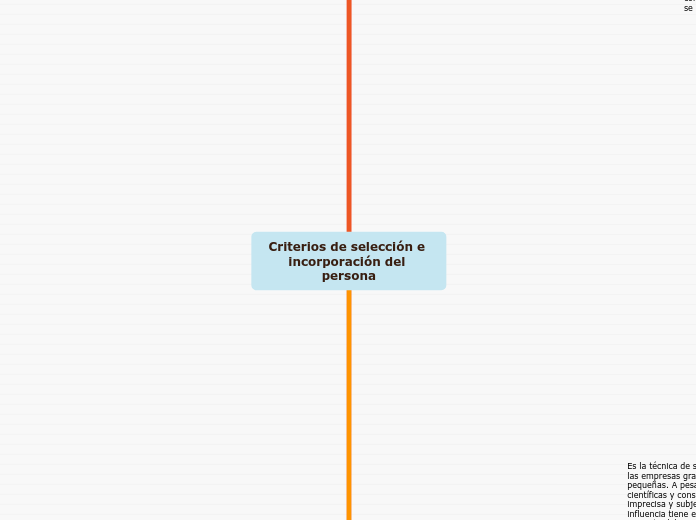 Criterios de selección e incorporación del persona