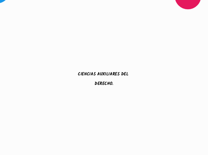 CIENCIAS AUXILIARES DEL DERECHO.