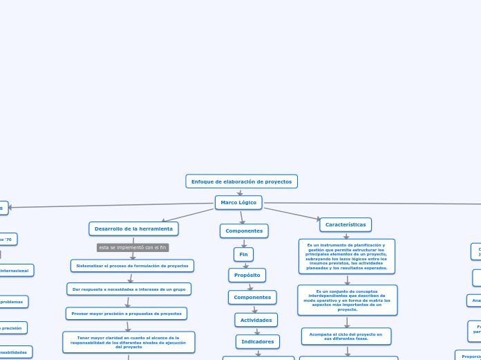 Enfoque de elaboración de proyectos - Mapa Mental