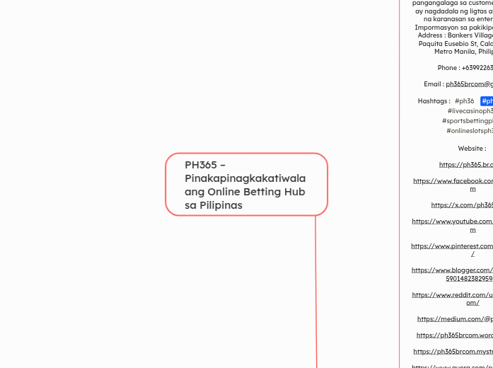 PH365 – Pinakapinagkakatiwalaang Online Be...- Mind Map