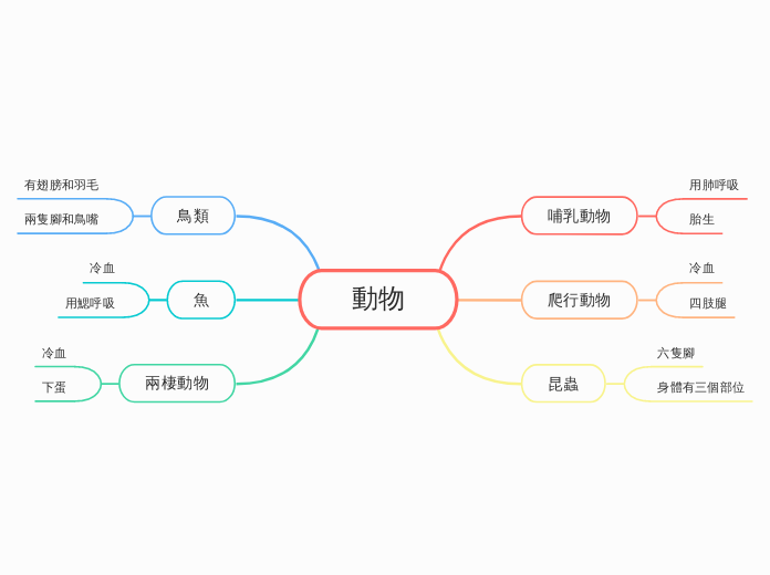 動物 - 思維導圖