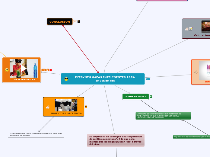 EYESYNTH GAFAS INTELIGENTES PARA INVIDE...- Mapa Mental