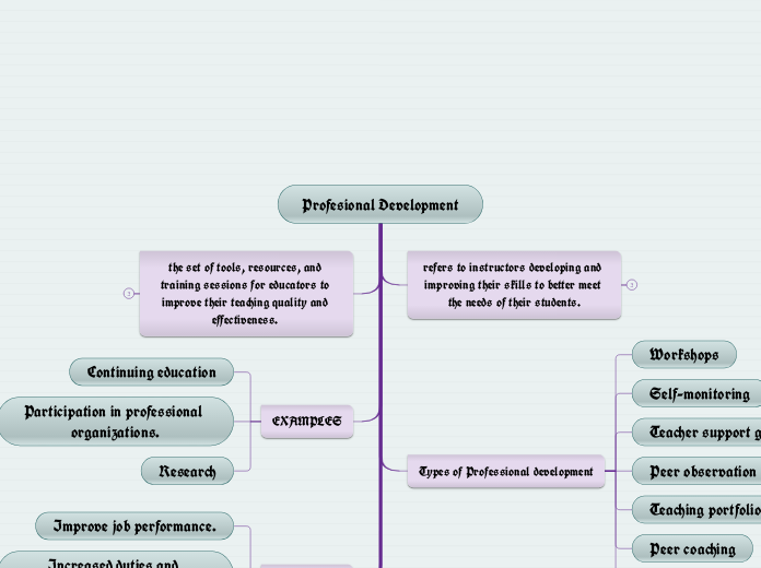 Profesional Development - Mind Map