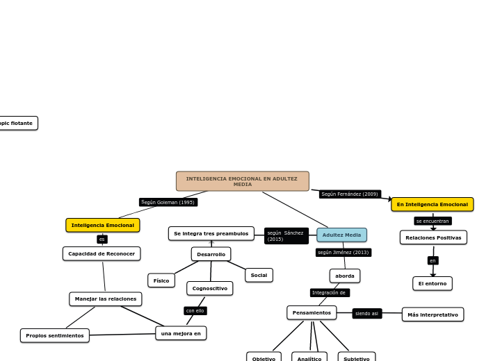 INTELIGENCIA EMOCIONAL EN ADULTEZ MEDIA - Mapa Mental