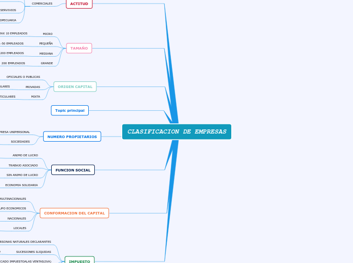 CLASIFICACION DE EMPRESAS - Mapa Mental