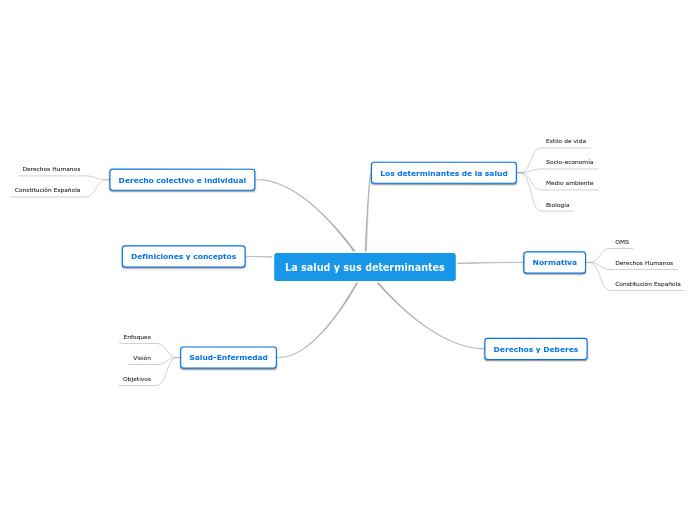 La salud y sus determinantes - Mapa Mental
