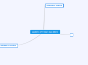 systems of linear equations - Mind Map