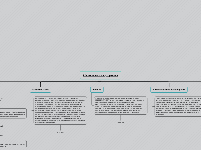 Listeria monocytogenes - Mapa Mental
