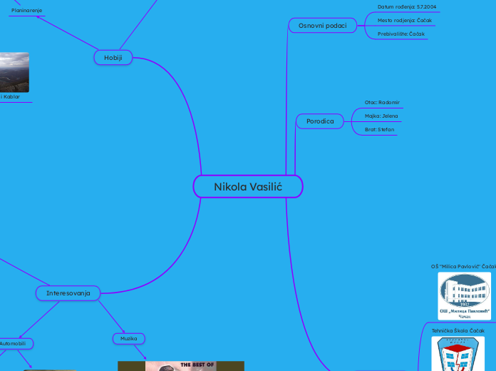 Nikola Vasilić - Mind Map