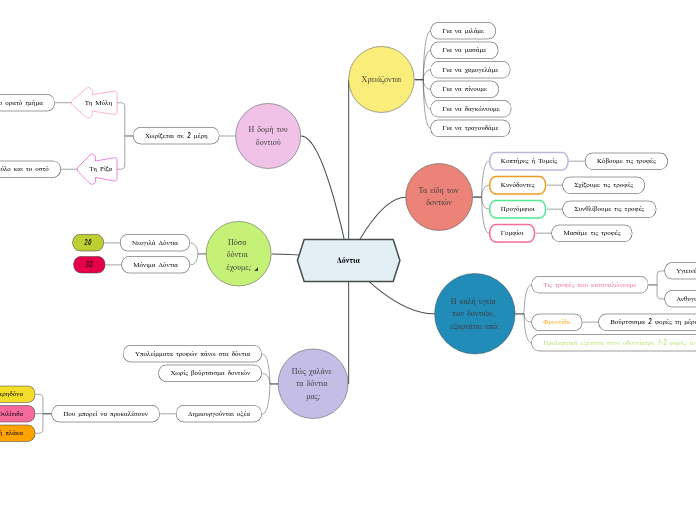 Δόντια - Mind Map