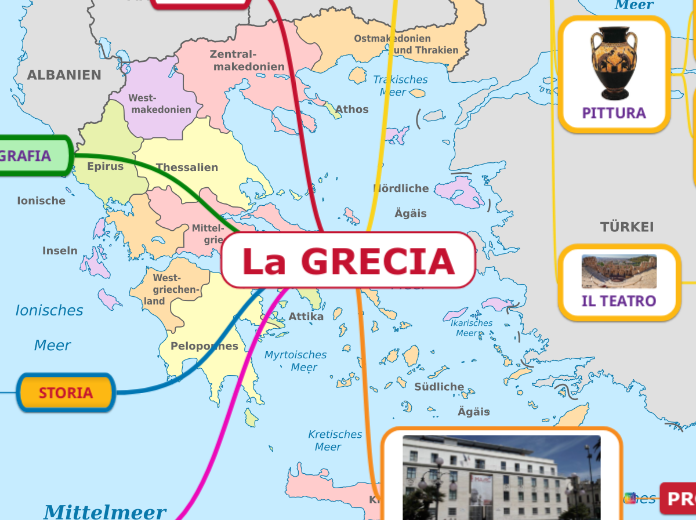 La GRECIA - Mappa Mentale