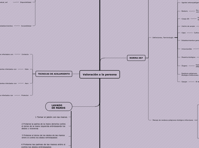 Valoración a la persona - Mapa Mental