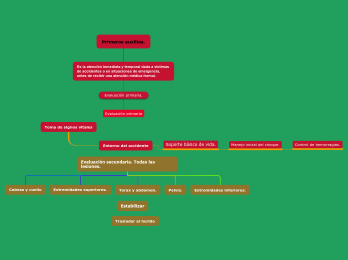 Primeros auxilios. - Mapa Mental