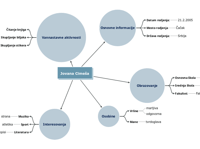 Jovana Cimeša - Mind Map
