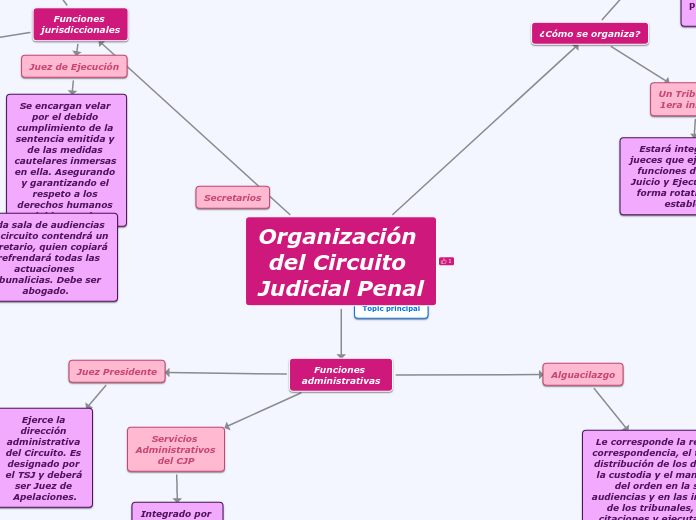 Organización del Circuito Judicial Pena...- Mapa Mental