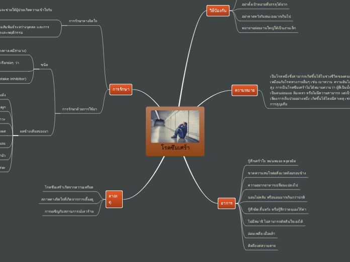 โรคซึมเศร้า - Mind Map