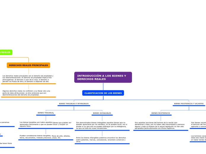 INTRODUCCIÓN A LOS BIENES Y DERECHOS RE...- Mapa Mental