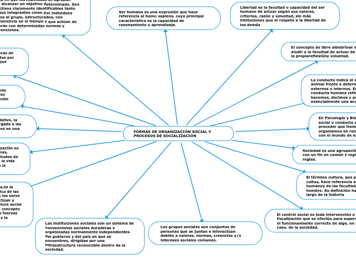 FORMAS DE ORGANIZACIÓN SOCIAL Y PROCESO...- Mapa Mental