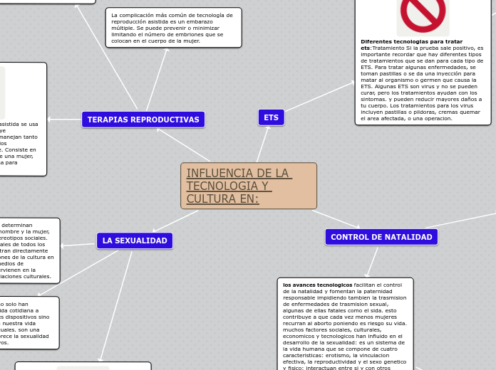 INFLUENCIA DE LA TECNOLOGIA Y CULTURA E...- Mapa Mental