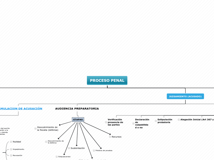 PROCESO PENAL - Mapa Mental