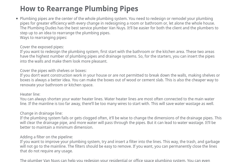 Pipe Rearranging How to Rearrange Plumbing Pipes - Outline