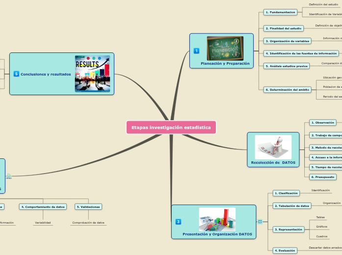 Etapas investigación estadística