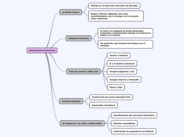 Empresariado de Sincelejo - Mapa Mental