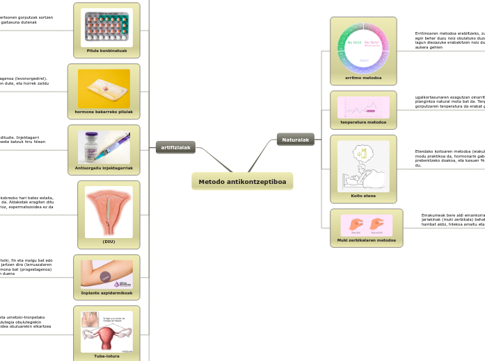 Metodo antikontzeptiboa - Mind Map