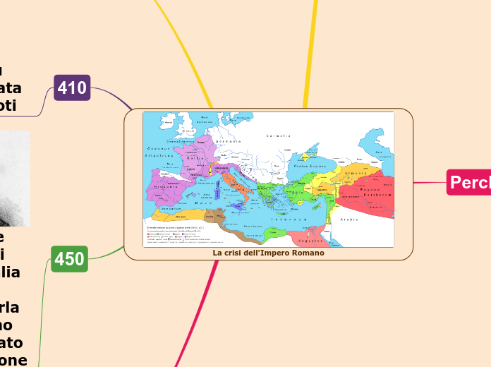 La crisi dell'Impero Romano - Mappa Mentale