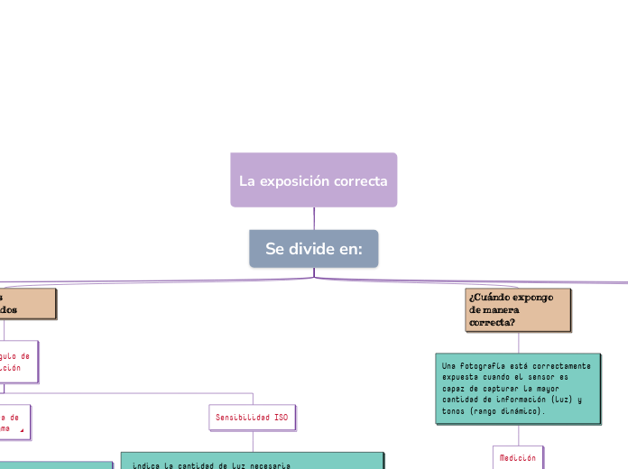 La exposición correcta - Mapa Mental