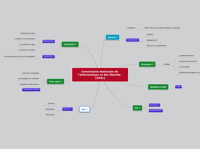 Commission Nationale de l'Informatiqu...- Carte Mentale