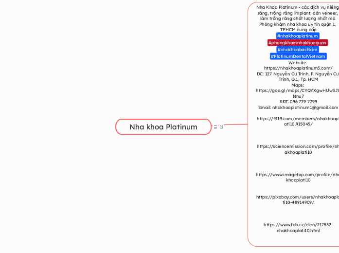 Nha khoa Platinum - Mindmap