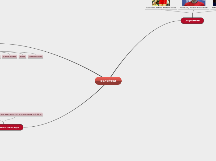 Волейбол - Мыслительная карта