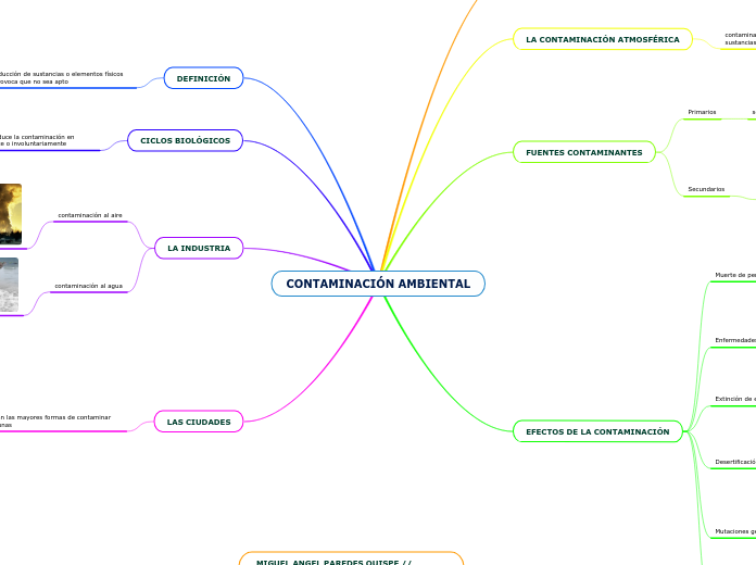 CONTAMINACIÓN AMBIENTAL - Mapa Mental