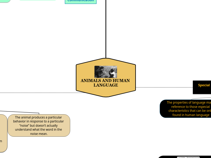 ANIMALS AND HUMAN LANGUAGE - Mind Map ANIMALS AND HUMAN LANGUAGE - Mind Map
